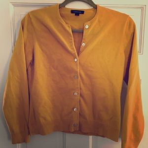 Land’s End mustard cardigan